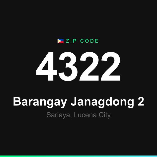 Shareable ZIP code 4322 card for Barangay Janagdong 2