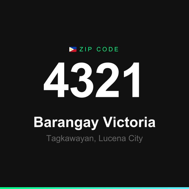 Shareable ZIP code 4321 card for Barangay Victoria