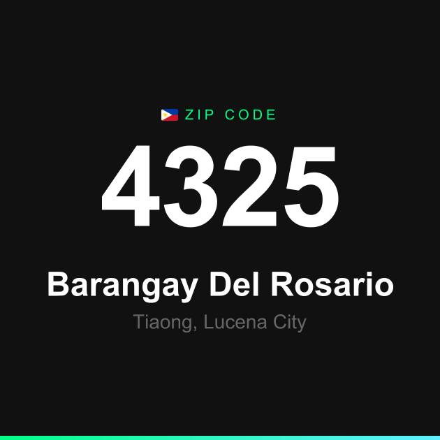Shareable ZIP code 4325 card for Barangay Del Rosario