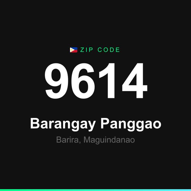 Shareable ZIP code 9614 card for Barangay Panggao