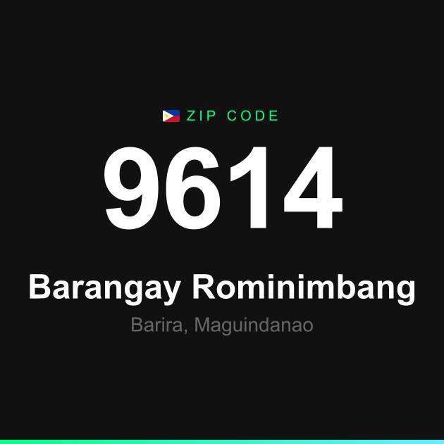 Shareable ZIP code 9614 card for Barangay Rominimbang