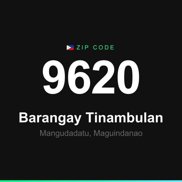 Shareable ZIP code 9620 card for Barangay Tinambulan