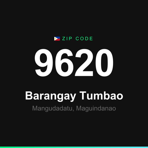 Shareable ZIP code 9620 card for Barangay Tumbao