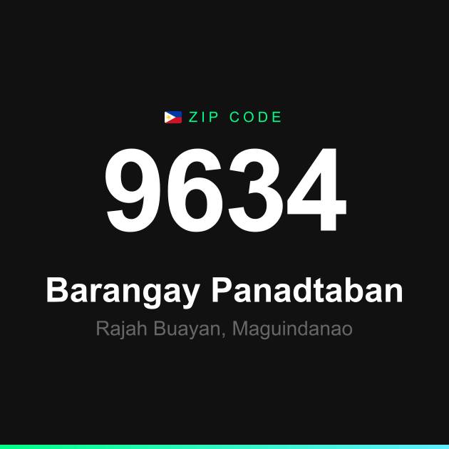 Shareable ZIP code 9634 card for Barangay Panadtaban