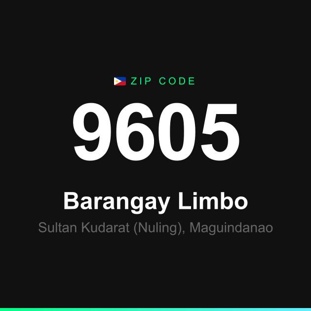 Shareable ZIP code 9605 card for Barangay Limbo