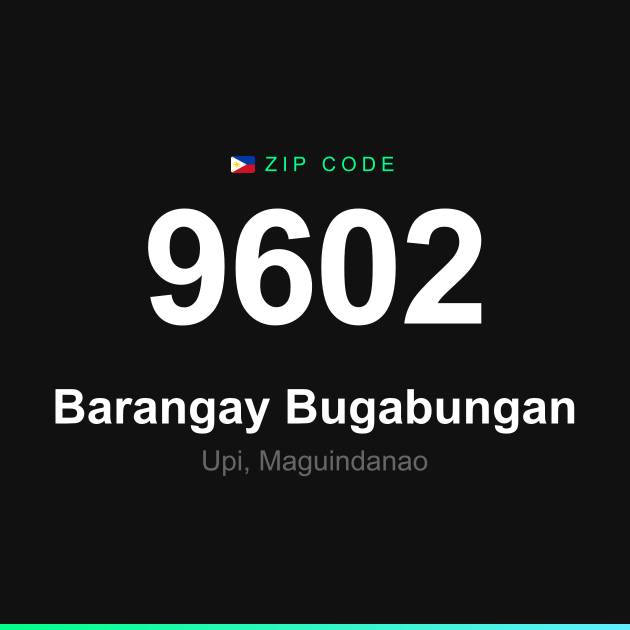 Shareable ZIP code 9602 card for Barangay Bugabungan