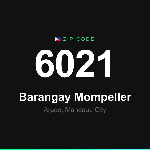Shareable ZIP code 6021 card for Barangay Mompeller