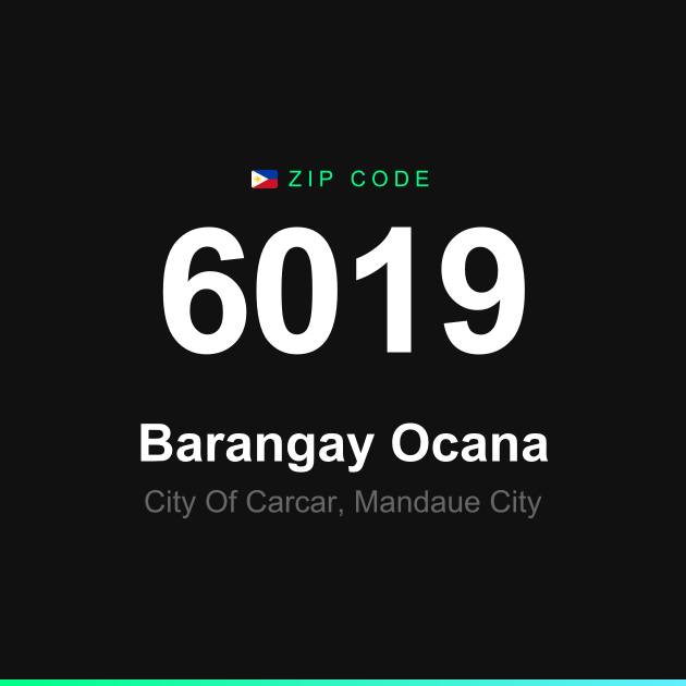 Shareable ZIP code 6019 card for Barangay Ocana