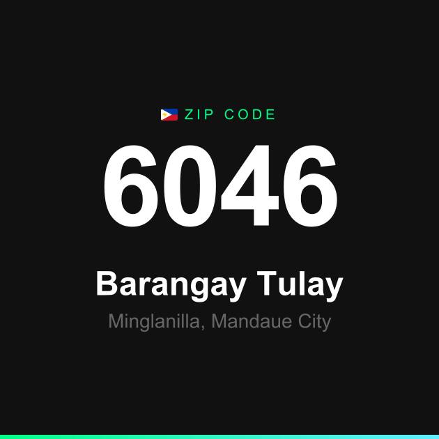 Shareable ZIP code 6046 card for Barangay Tulay