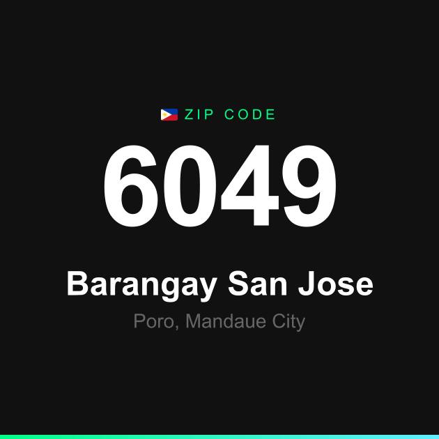 Shareable ZIP code 6049 card for Barangay San Jose