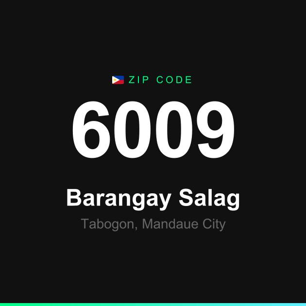 Shareable ZIP code 6009 card for Barangay Salag