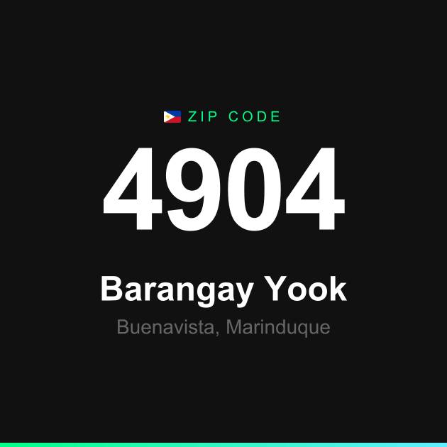 Shareable ZIP code 4904 card for Barangay Yook