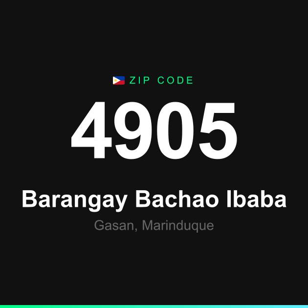 Shareable ZIP code 4905 card for Barangay Bachao Ibaba