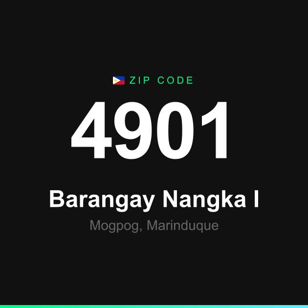 Shareable ZIP code 4901 card for Barangay Nangka I
