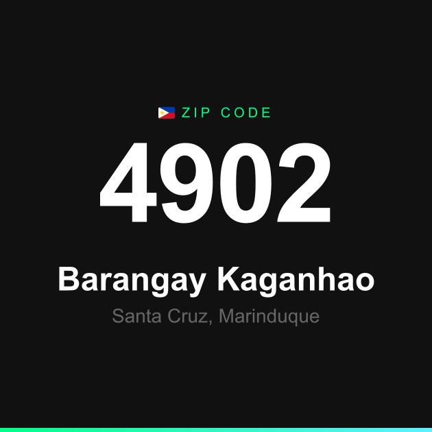 Shareable ZIP code 4902 card for Barangay Kaganhao