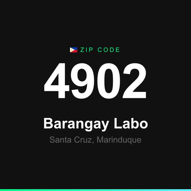 Shareable ZIP code 4902 card for Barangay Labo