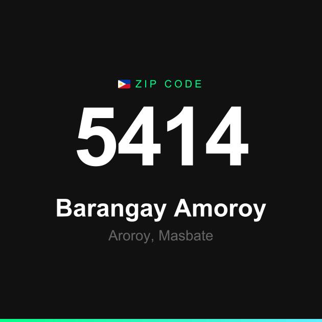 Shareable ZIP code 5414 card for Barangay Amoroy