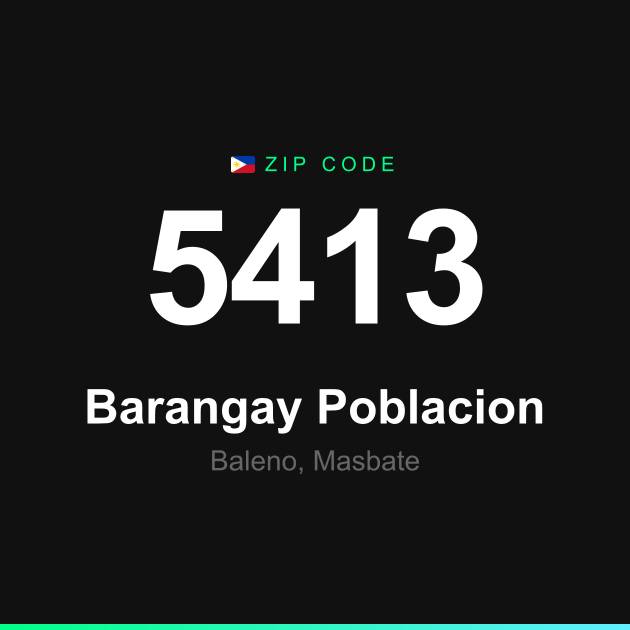 Shareable ZIP code 5413 card for Barangay Poblacion