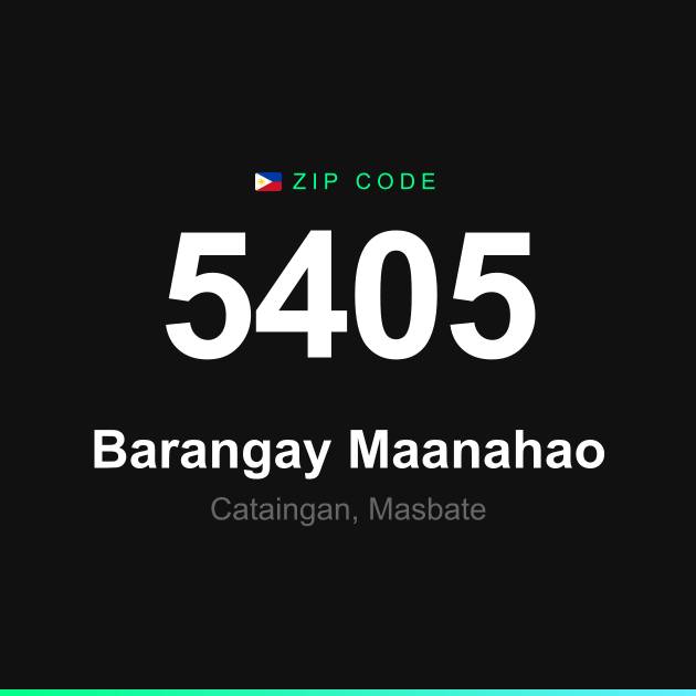 Shareable ZIP code 5405 card for Barangay Maanahao