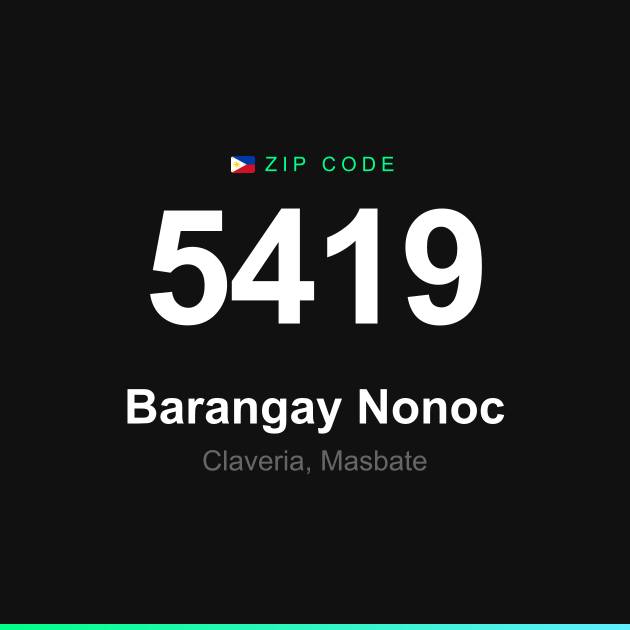 Shareable ZIP code 5419 card for Barangay Nonoc