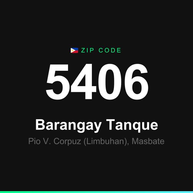 Shareable ZIP code 5406 card for Barangay Tanque