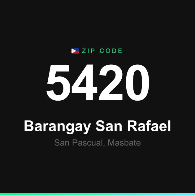 Shareable ZIP code 5420 card for Barangay San Rafael