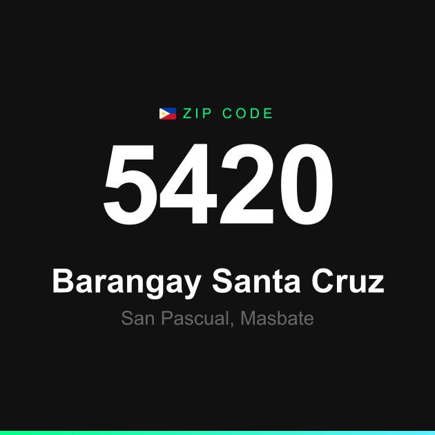 Shareable ZIP code 5420 card for Barangay Santa Cruz