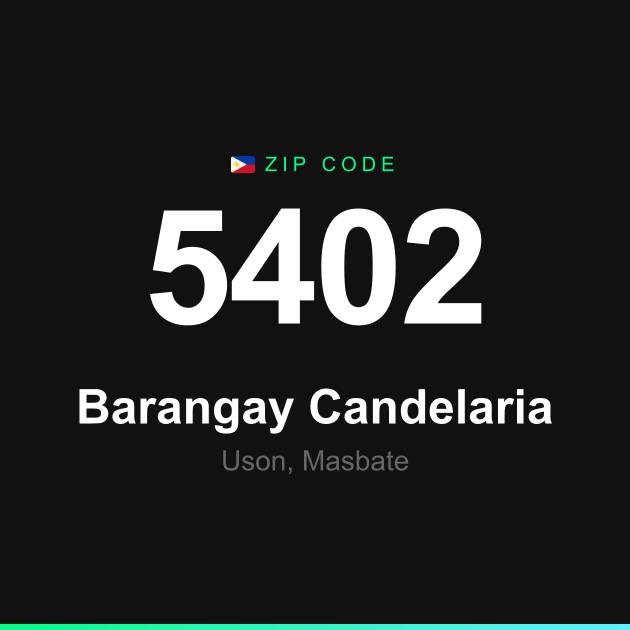 Shareable ZIP code 5402 card for Barangay Candelaria