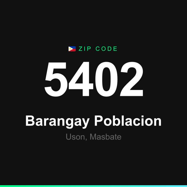 Shareable ZIP code 5402 card for Barangay Poblacion