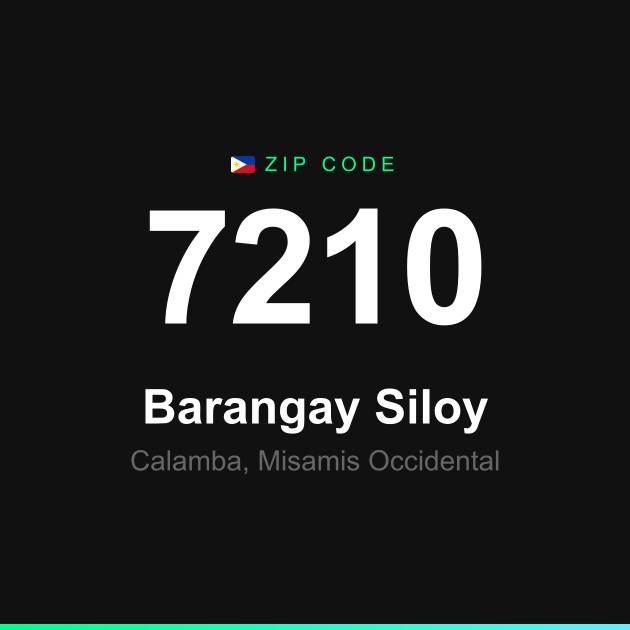 Shareable ZIP code 7210 card for Barangay Siloy