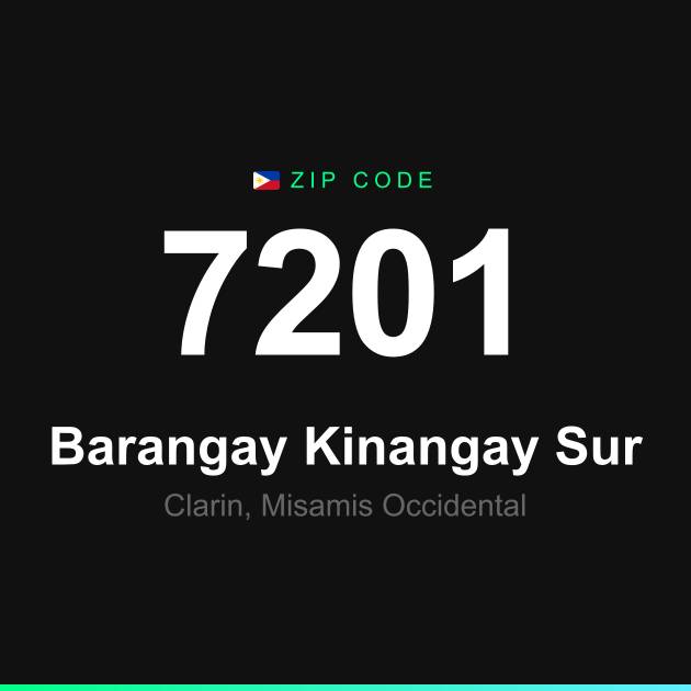 Shareable ZIP code 7201 card for Barangay Kinangay Sur