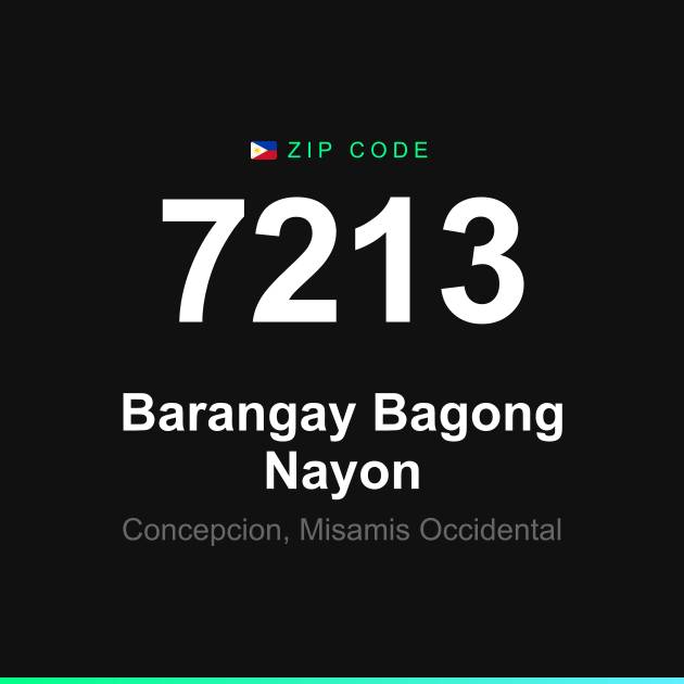 Shareable ZIP code 7213 card for Barangay Bagong Nayon
