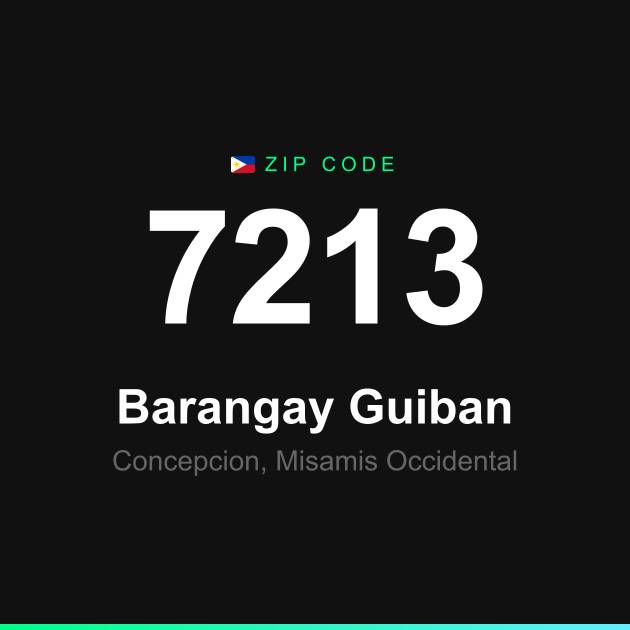 Shareable ZIP code 7213 card for Barangay Guiban