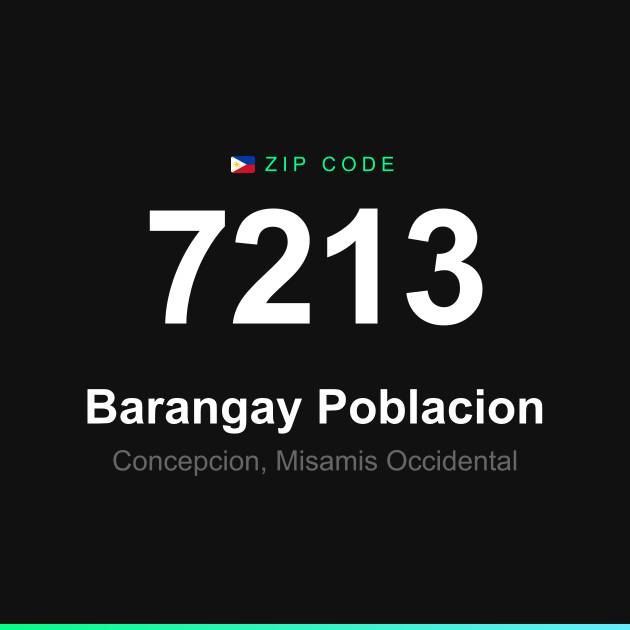 Shareable ZIP code 7213 card for Barangay Poblacion