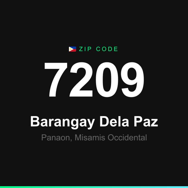 Shareable ZIP code 7209 card for Barangay Dela Paz