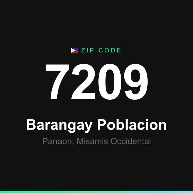 Shareable ZIP code 7209 card for Barangay Poblacion