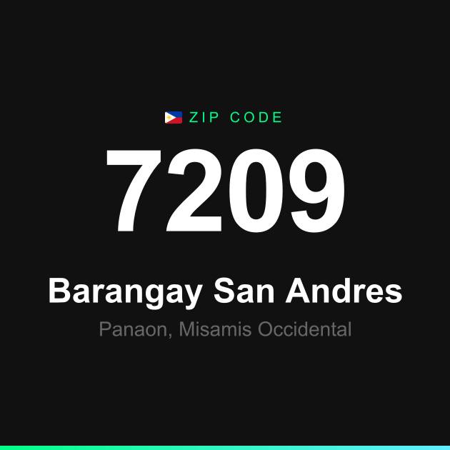 Shareable ZIP code 7209 card for Barangay San Andres