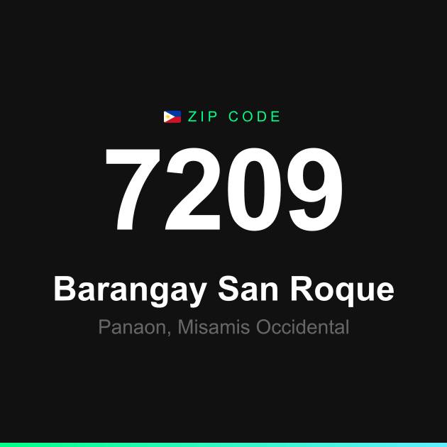 Shareable ZIP code 7209 card for Barangay San Roque