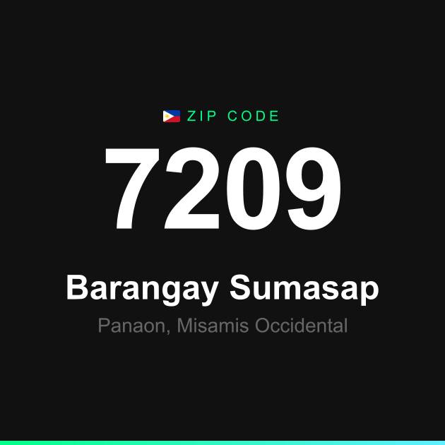 Shareable ZIP code 7209 card for Barangay Sumasap