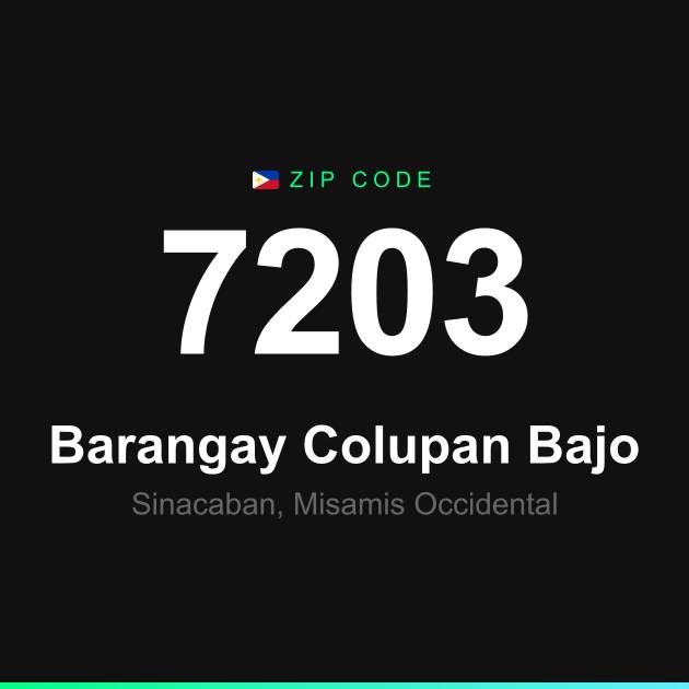 Shareable ZIP code 7203 card for Barangay Colupan Bajo