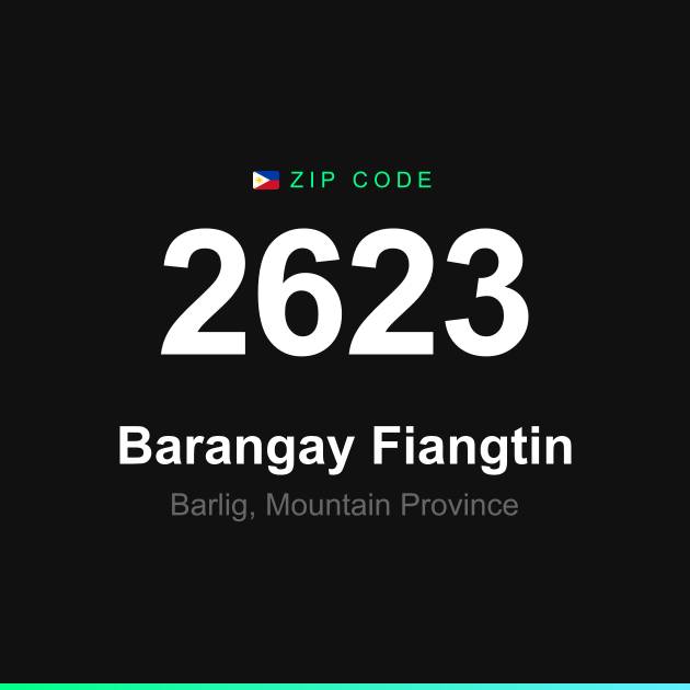 Shareable ZIP code 2623 card for Barangay Fiangtin