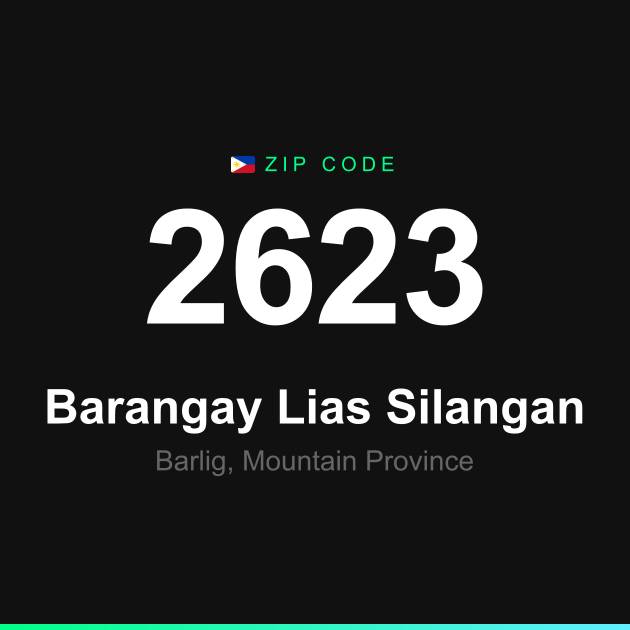 Shareable ZIP code 2623 card for Barangay Lias Silangan
