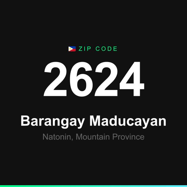 Shareable ZIP code 2624 card for Barangay Maducayan