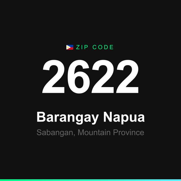 Shareable ZIP code 2622 card for Barangay Napua