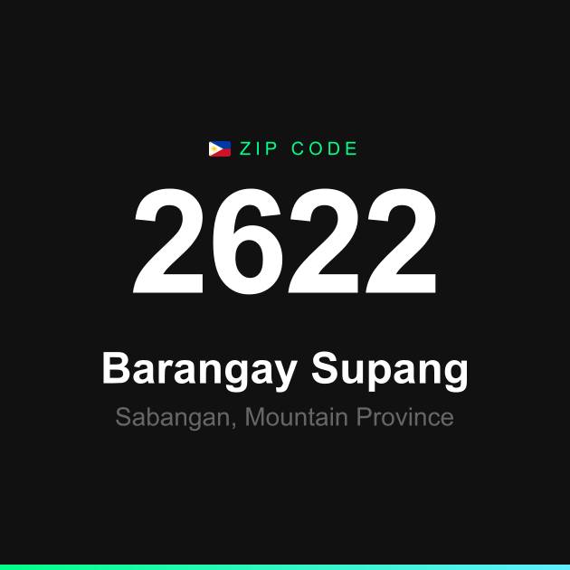 Shareable ZIP code 2622 card for Barangay Supang