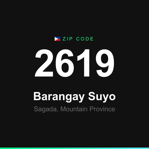 Shareable ZIP code 2619 card for Barangay Suyo