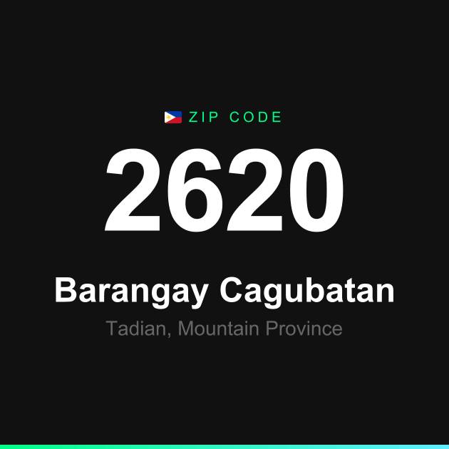 Shareable ZIP code 2620 card for Barangay Cagubatan