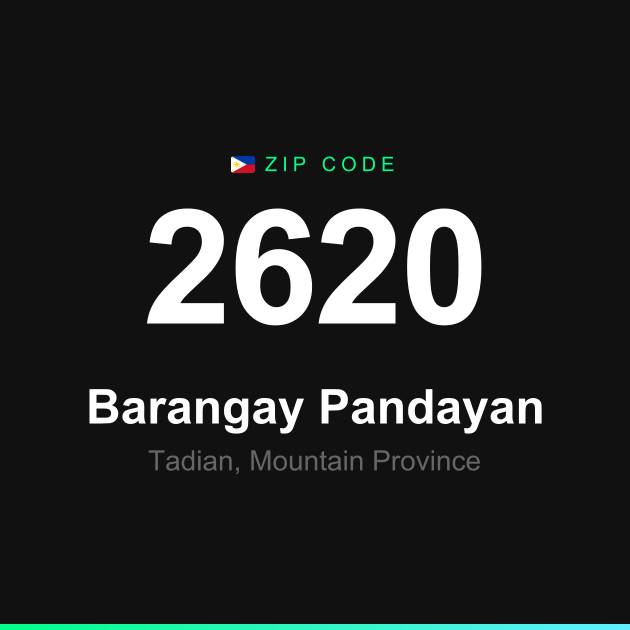 Shareable ZIP code 2620 card for Barangay Pandayan