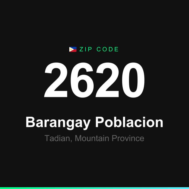 Shareable ZIP code 2620 card for Barangay Poblacion