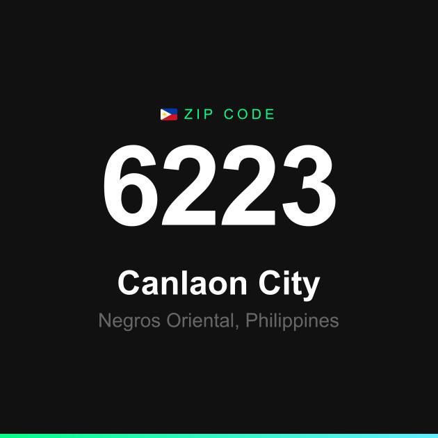 Shareable ZIP code 6223 card for Canlaon City